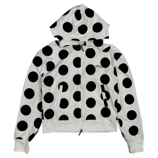 Tansanmagnesium Dot Pattern Hoodie Zip-Up