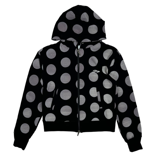 Tansanmagnesium Dot Pattern Hoodie Zip-Up