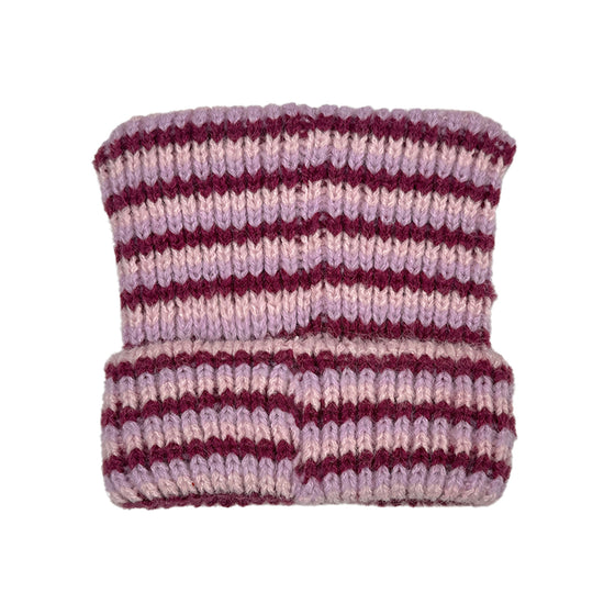 Tansanmagnesium Logo Cat Beanie Pink Stripe