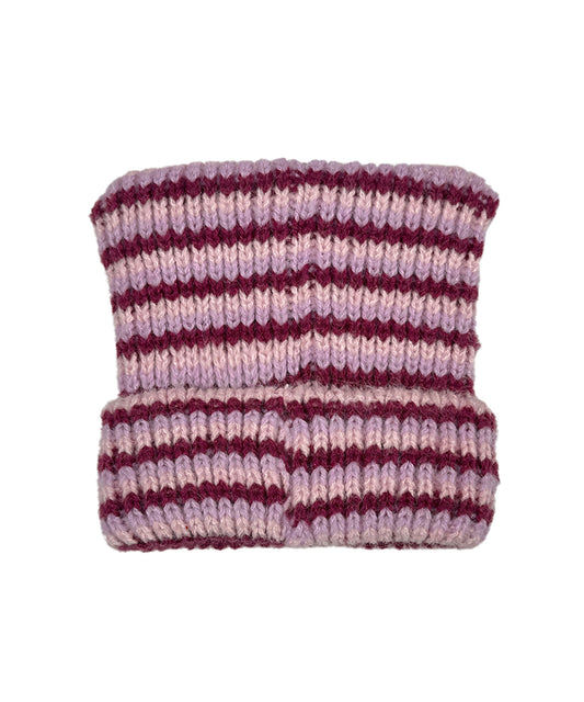 Tansanmagnesium Logo Cat Beanie Pink Stripe