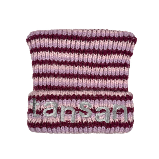 Tansanmagnesium Logo Cat Beanie Pink Stripe