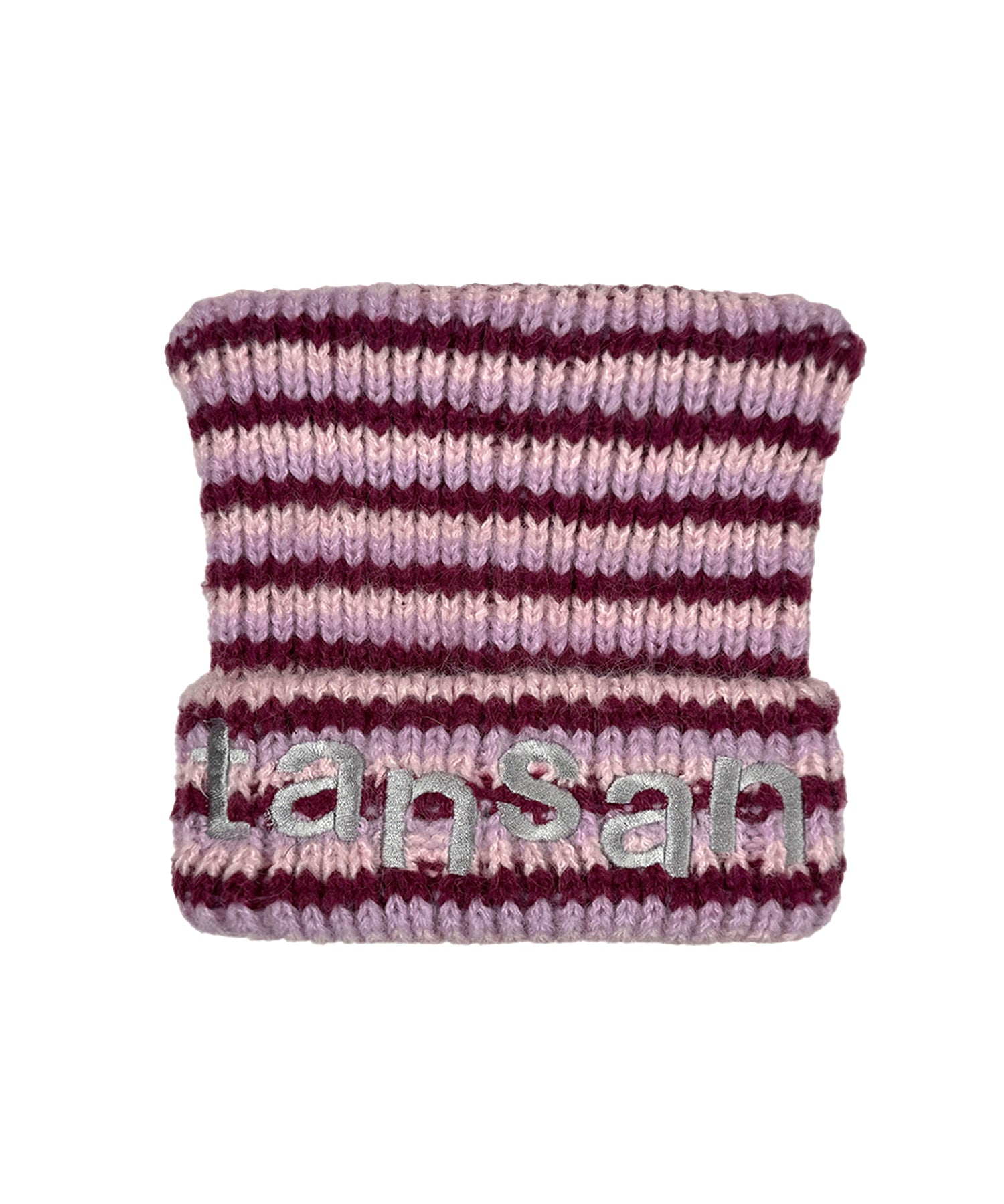 Tansanmagnesium Logo Cat Beanie Pink Stripe