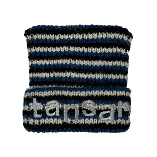 Tansanmagnesium Logo Cat Beanie Blue Stripe
