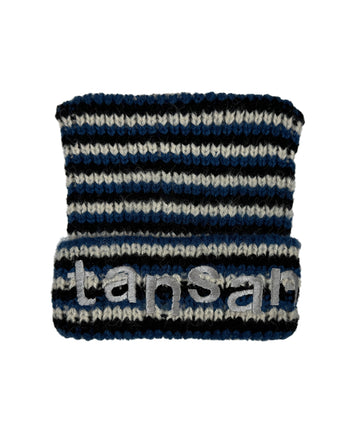 Tansanmagnesium Logo Cat Beanie Blue Stripe