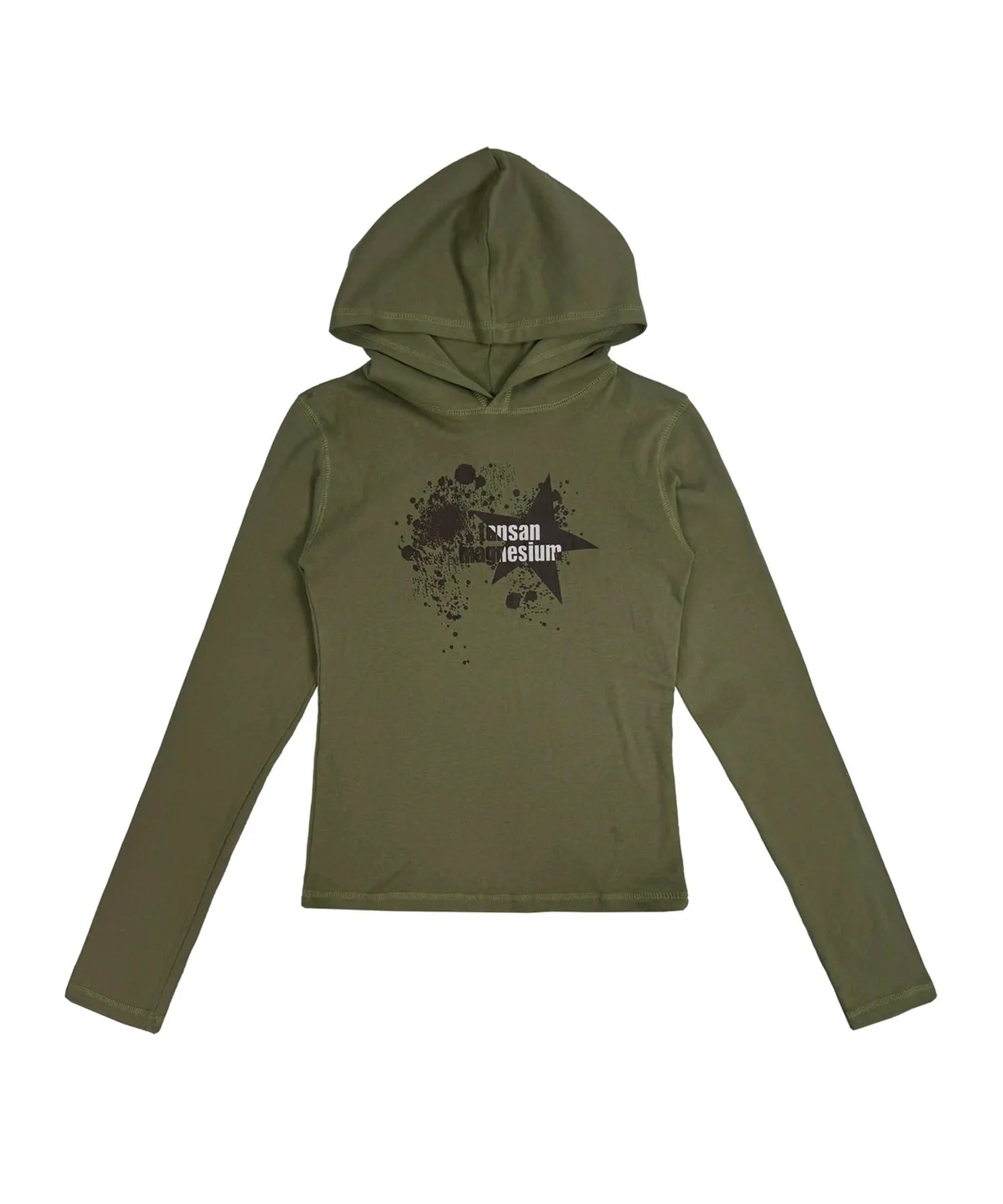 Tansanmagnesium Chalk Star Hoodie Long Sleeve Khaki