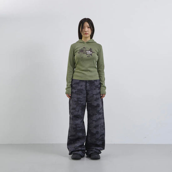 Tansanmagnesium Chalk Star Hoodie Long Sleeve Khaki