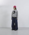 Tansanmagnesium Hon Appliqué Hoodie Full Zip Grey
