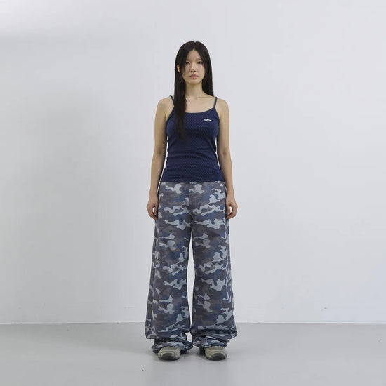 Tansanmagnesium Nylon Wide Stud Pants Camo