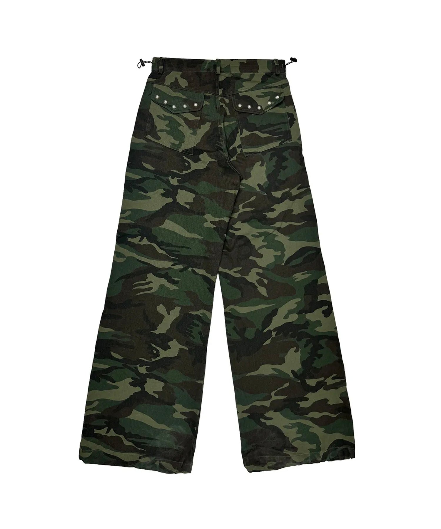 Tansanmagnesium Cotton Wide Stud Pants Camo