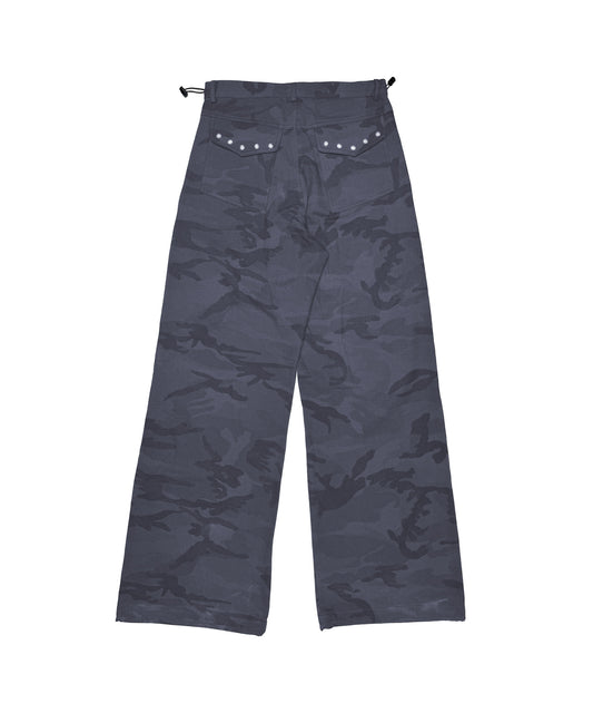 Tansanmagnesium Cotton Wide Stud Pants Camo