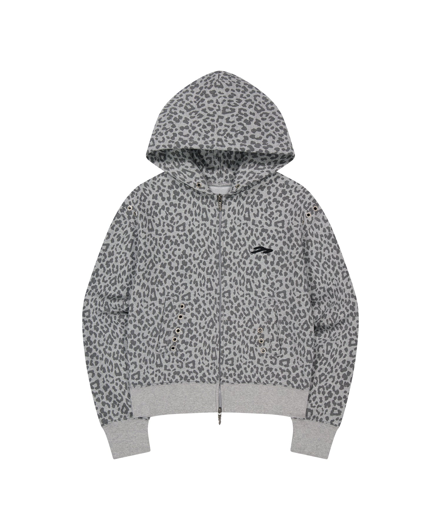 Tansanmagnesium Jooyoung X Tansanmagnesium Hoodie Zip-Up Leopard Grey