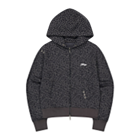 Tansanmagnesium (5/8 Pre-Order) Jooyoung x Tansanmagnesium Hoodie Zip-Up Leopard Charcoal