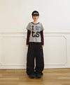 Tansanmagnesium (5/2 Pre-Order Delivery) Jooyoung X Tansanmagnesium Cat Layered Long Sleeve Grey