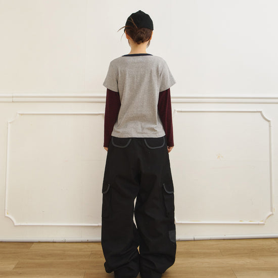 Tansanmagnesium (5/2 Pre-Order Delivery) Jooyoung X Tansanmagnesium Cat Layered Long Sleeve Grey