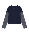 Tansanmagnesium Jooyoung X Tansanmagnesium Cat Layered Long Sleeve Navy