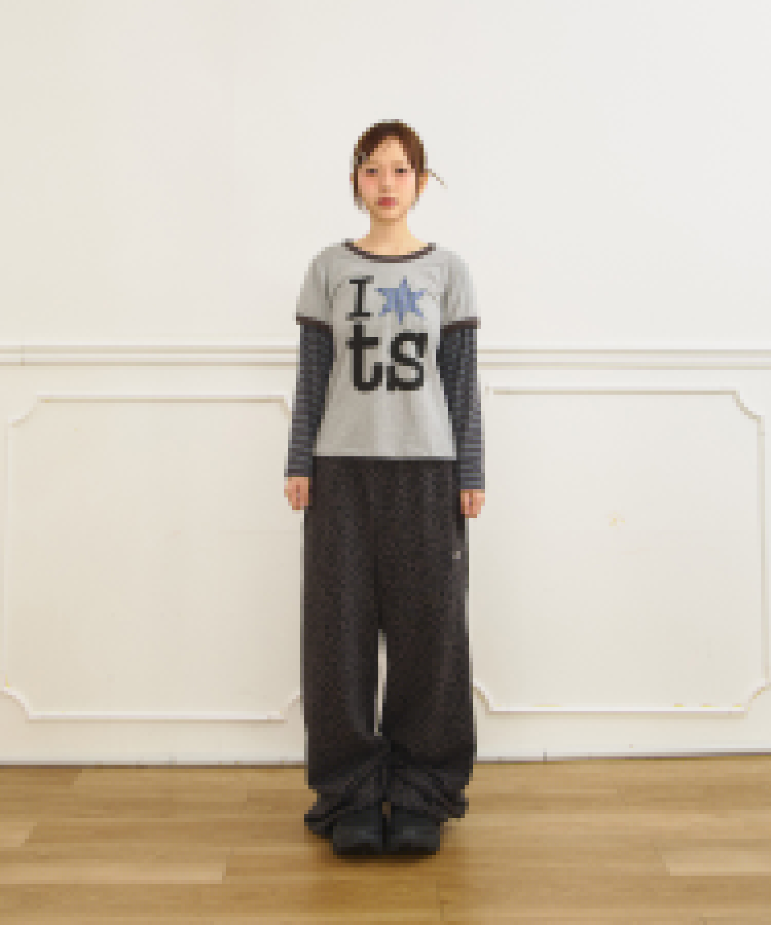 Tansanmagnesium Jooyoung X Tansan Ringer Layered Long Sleeve Grey