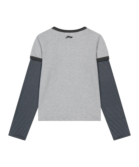 Tansanmagnesium Jooyoung X Tansan Ringer Layered Long Sleeve Grey