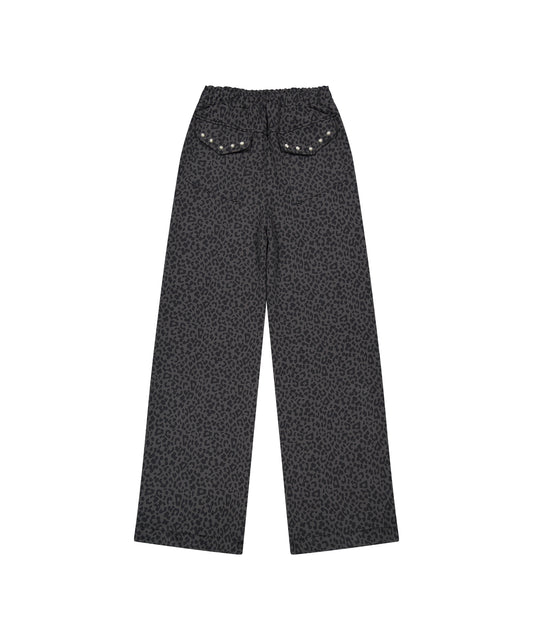 Tansanmagnesium (5/8 Pre-Order) Juyoung X Tansanmagnesium Stud Sweat Pants Leopard Charcoal