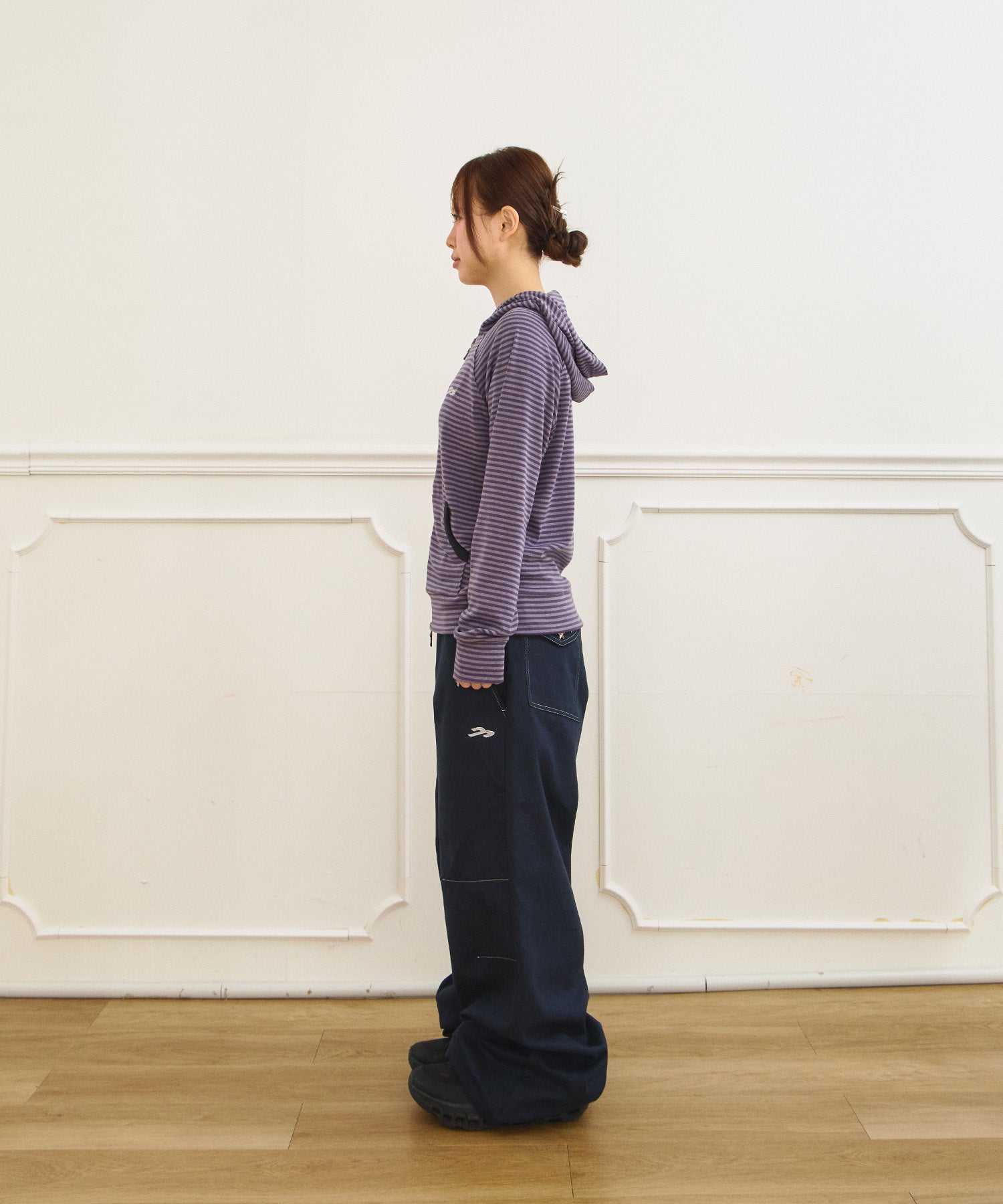 Tansanmagnesium Juyoung X Tansanmagnesium Cotton Wide Star Stud Pants Navy