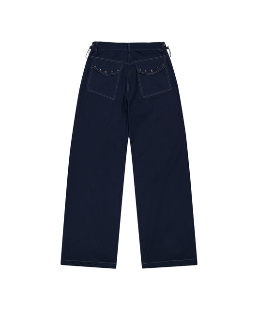 Tansanmagnesium Juyoung X Tansanmagnesium Cotton Wide Star Stud Pants Navy