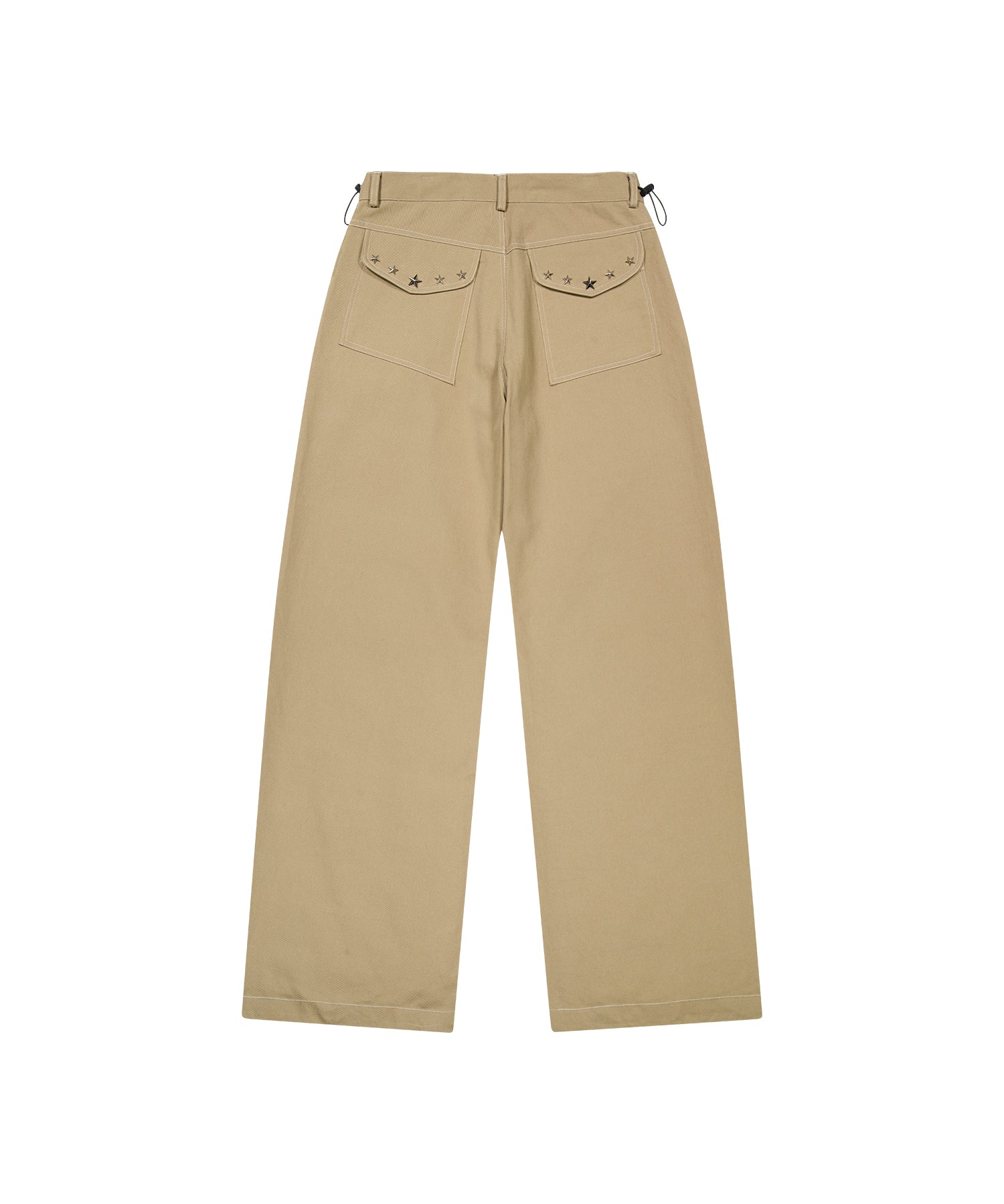 Tansanmagnesium Jooyoung X Tansanmagnesium Cotton Wide Star Stud Pants Beige