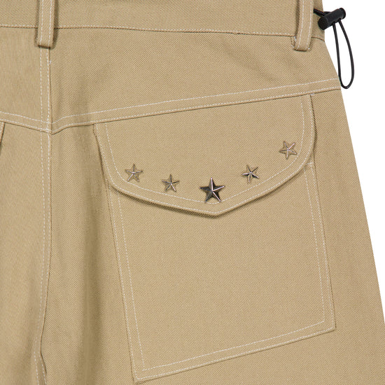 Tansanmagnesium Jooyoung X Tansanmagnesium Cotton Wide Star Stud Pants Beige