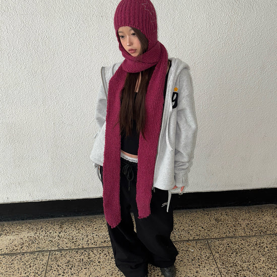 Tansanmagnesium Jooyoung X Tansan Star Hood Muffler Pink