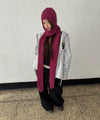Tansanmagnesium Jooyoung X Tansan Star Hood Muffler Pink