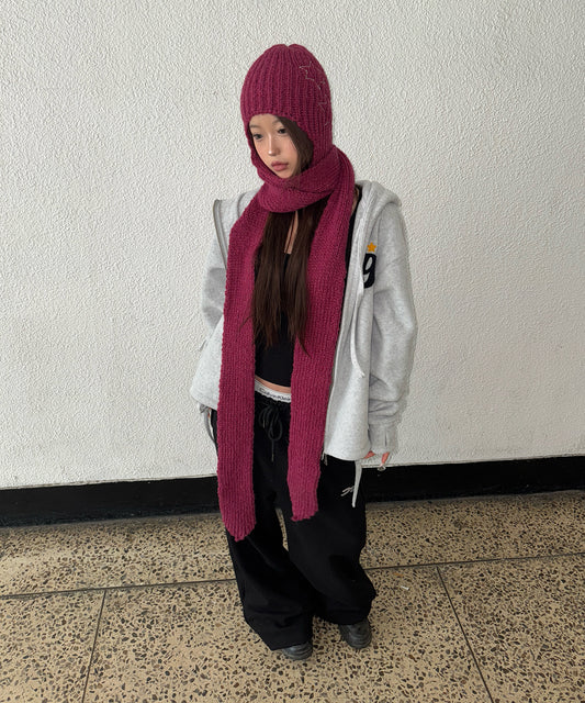 Tansanmagnesium Jooyoung X Tansan Star Hood Muffler Pink