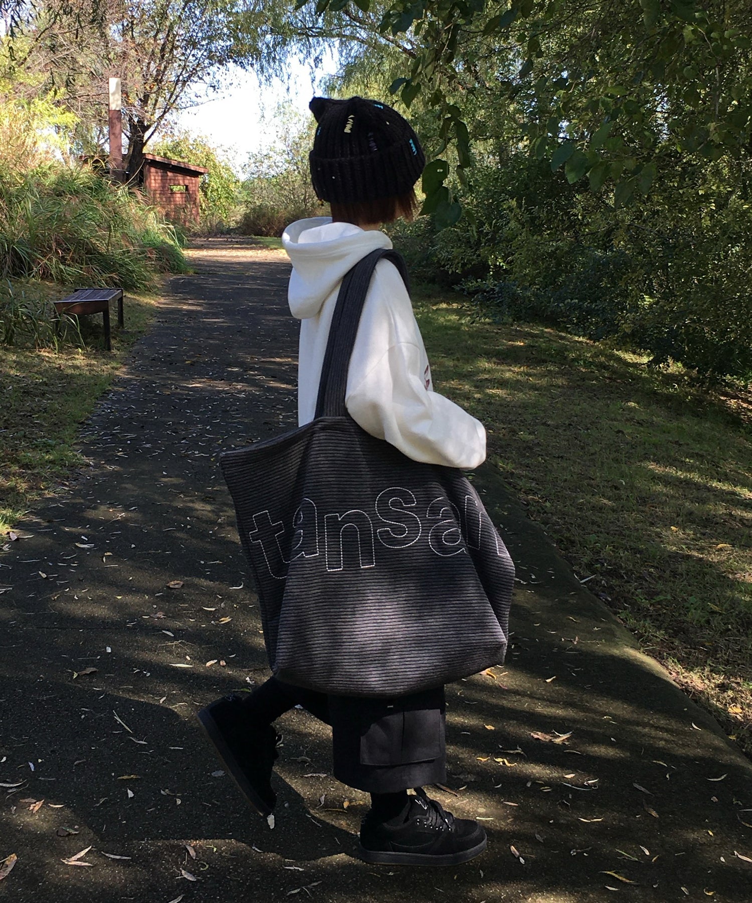 Tansanmagnesium Tansan Logo Shopper Bag Grey