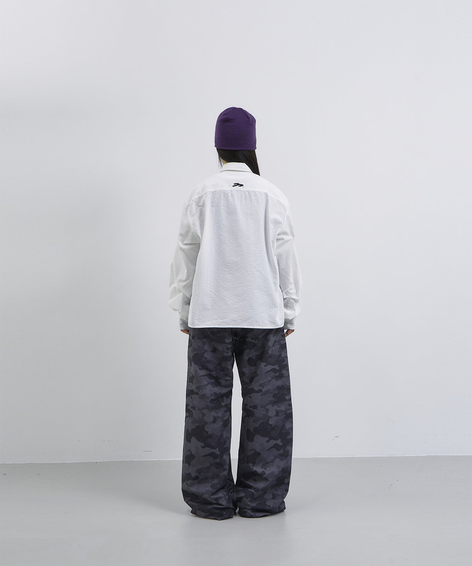 Tansanmagnesium Nylon Wide Stud Pants Camo