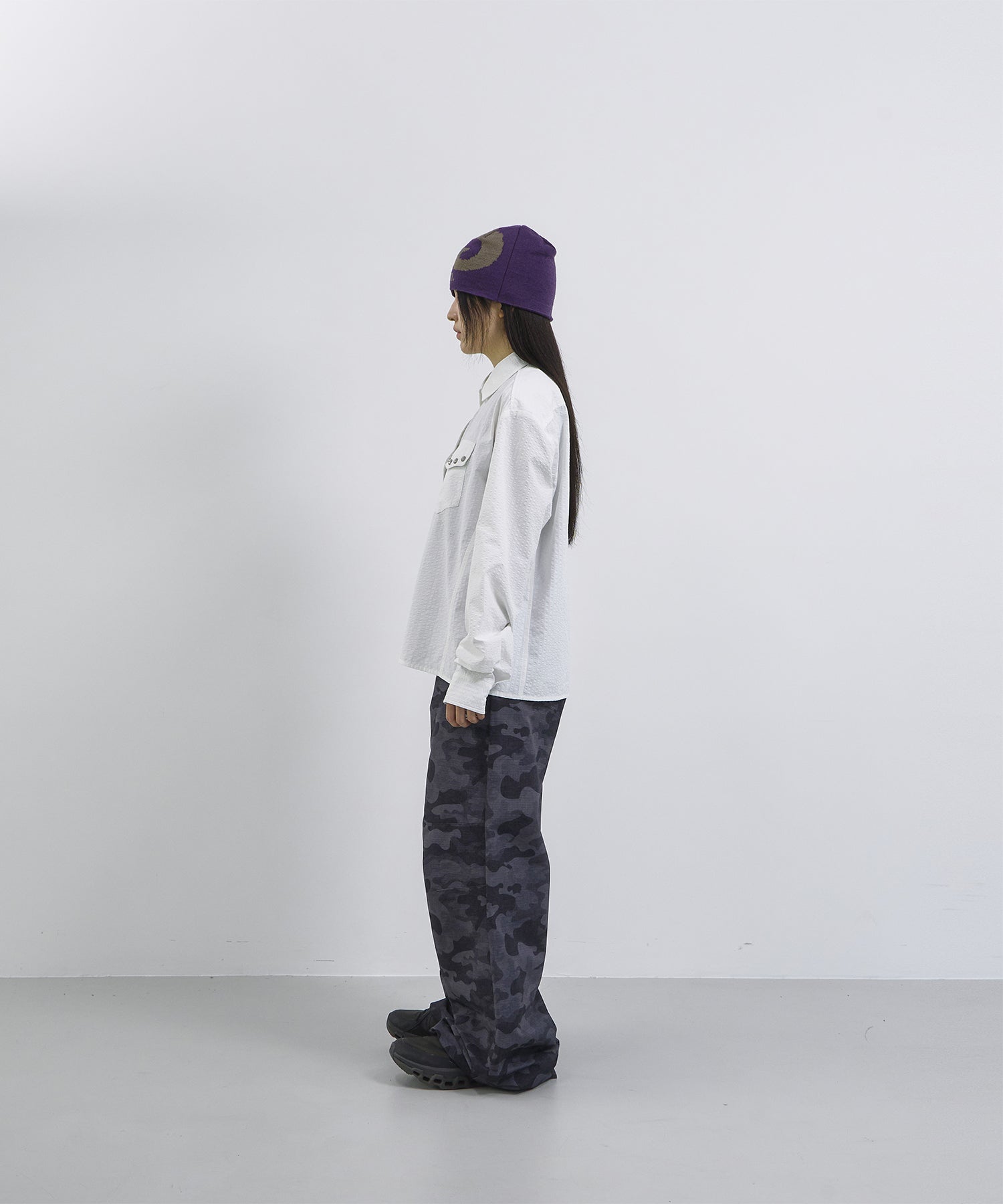 Tansanmagnesium Nylon Wide Stud Pants Camo