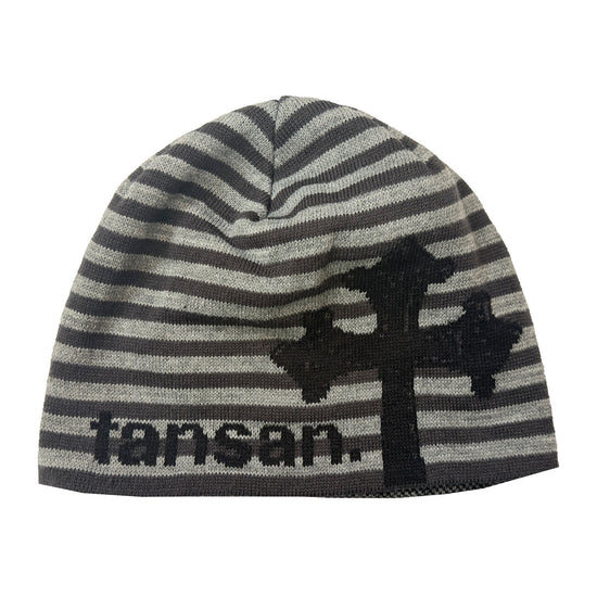 Tansanmagnesium Jacquard Cross Beanie Stripe Black