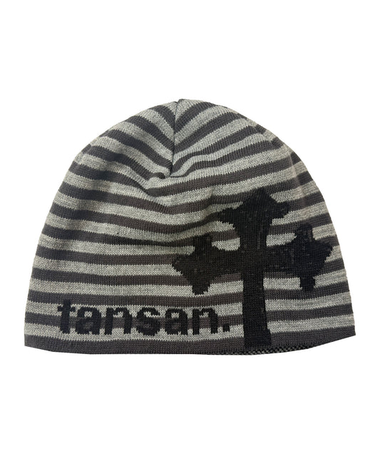 Tansanmagnesium Jacquard Cross Beanie Stripe Black
