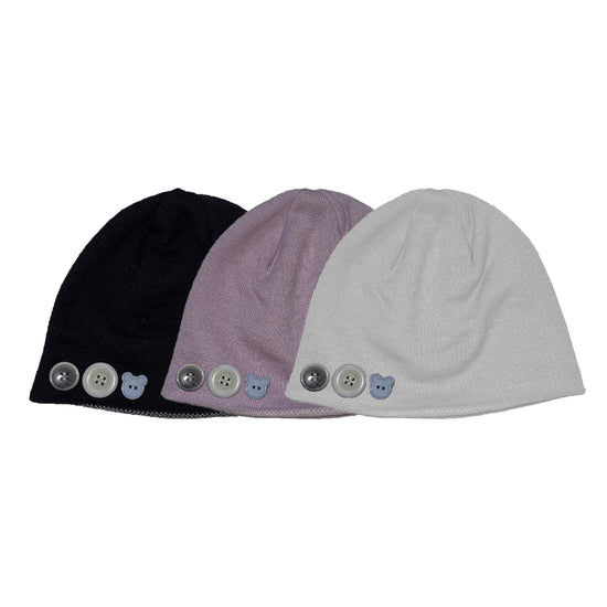 Tansanmagnesium Jacquard Button Beanie