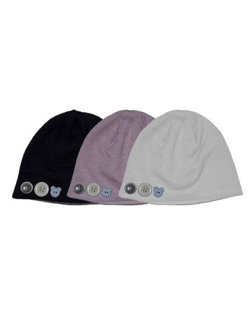 Tansanmagnesium Jacquard Button Beanie