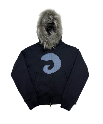 Tansanmagnesium ODIPIGI X Tansanmagnesium Fur Hoodie Zip-Up Navy