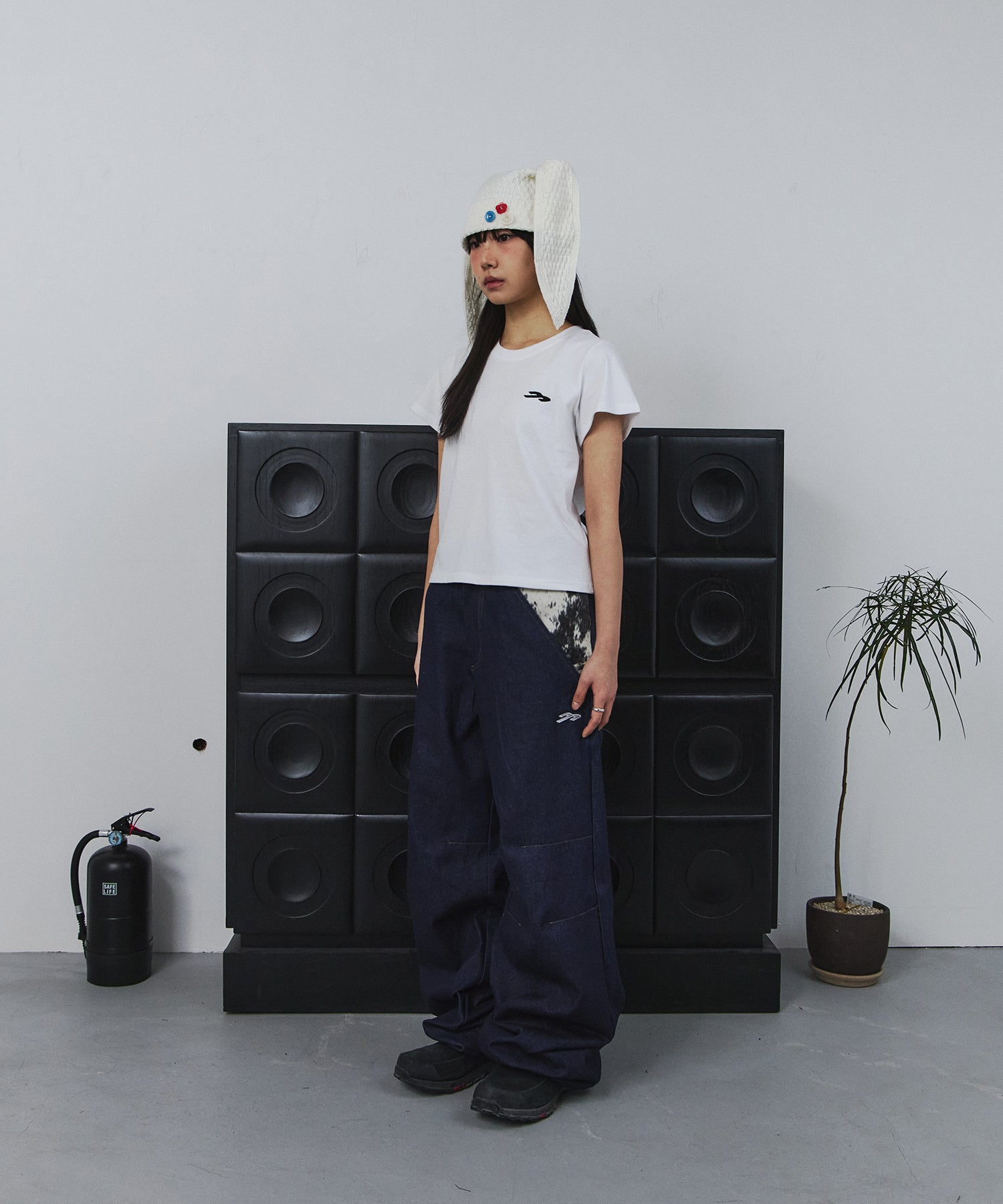 Tansanmagnesium Button Rabbit Beanie