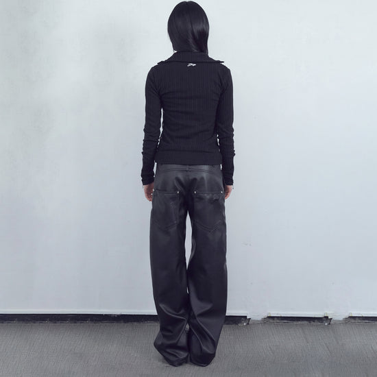 Tansanmagnesium Sullano X Tansan Drop Back Pocket Leather Pants