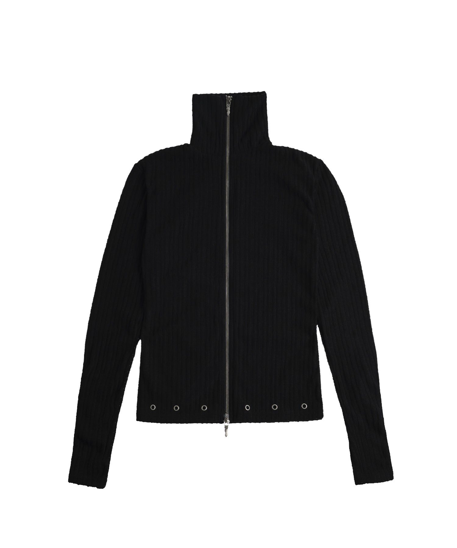 Tansanmagnesium Sullano x Tansan Eyelet Off-Neck Knit Zip-Up