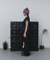 Tansanmagnesium (5/8 Pre-Order) Horseshoe Appliqué Pants (Black)