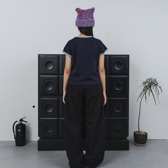 Tansanmagnesium (5/8 Pre-Order) Horseshoe Appliqué Pants (Black)