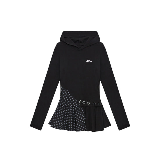 Tansanmagnesium Button Hood Layered One-Piece