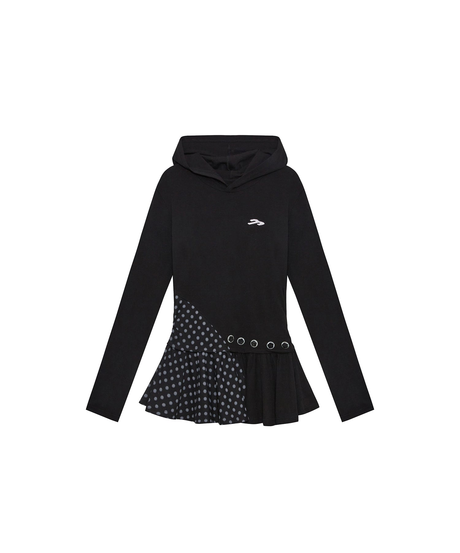 Tansanmagnesium Button Hood Layered One-Piece