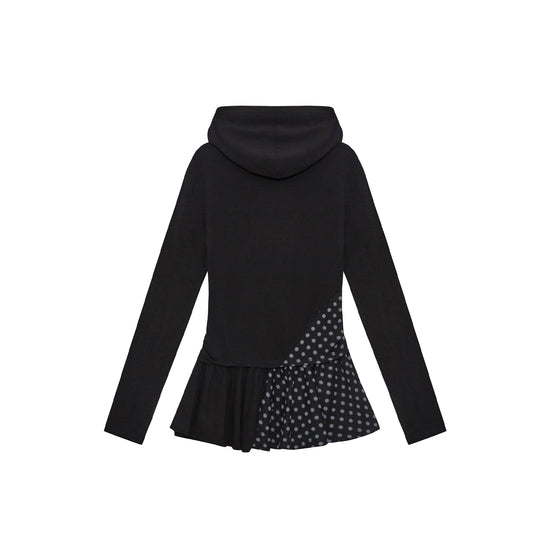 Tansanmagnesium Button Hood Layered One-Piece