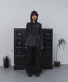 Tansanmagnesium Button Hood Layered One-Piece