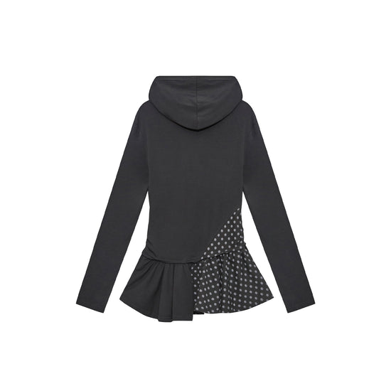 Tansanmagnesium Button Hood Layered One-Piece