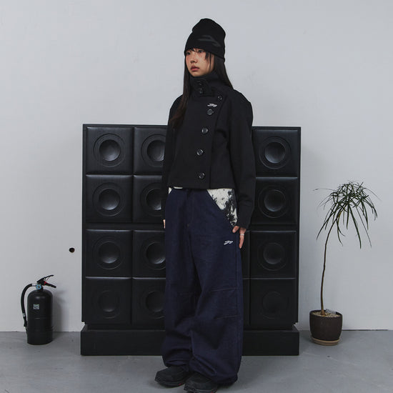 Tansanmagnesium Big Button High Neck Jacket
