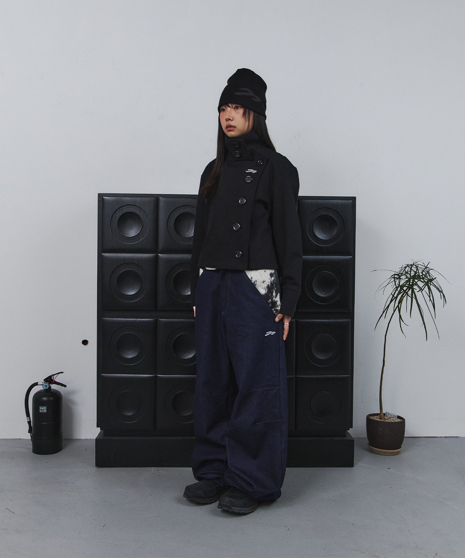 Tansanmagnesium Big Button High Neck Jacket