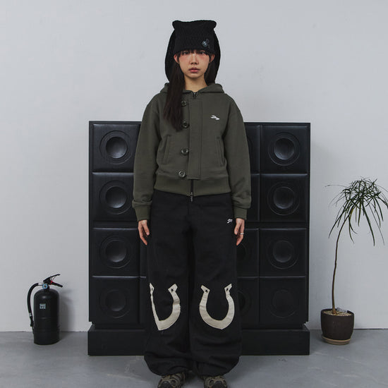 Tansanmagnesium Big Button Pony Hotfix Hoodie Zip-Up
